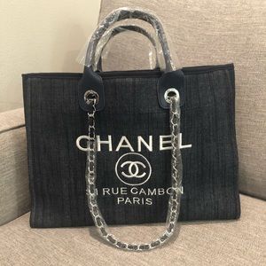 Super cute, large denim tote **BRAND NEW**